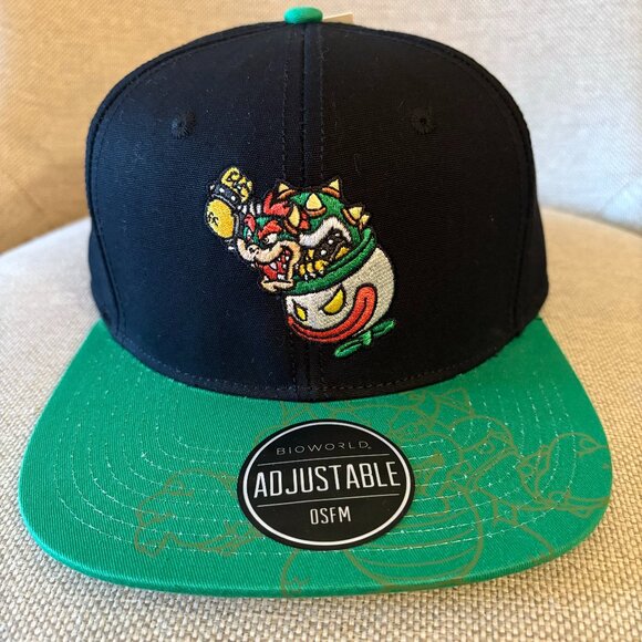 Nintendo Other - NWT Nintendo Super Mario Bowser Hat Cap Snapback 2020 Officially Licensed